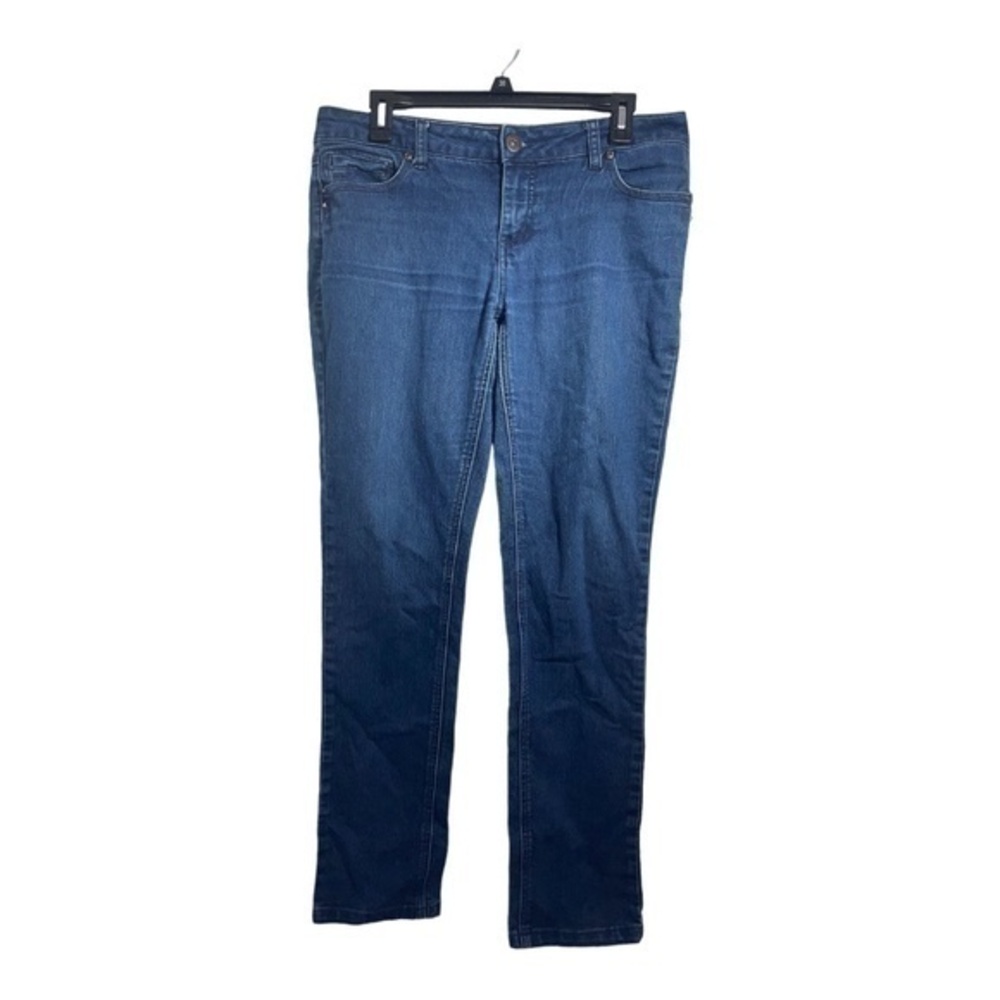 Warehouse One Mid Rise Slim Jeans Medium Wash Stretch Size 29R